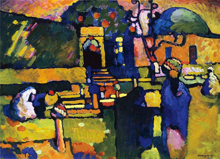 Arabs (Cemetery) 1909 Wassily Kandinsky Oil Painting